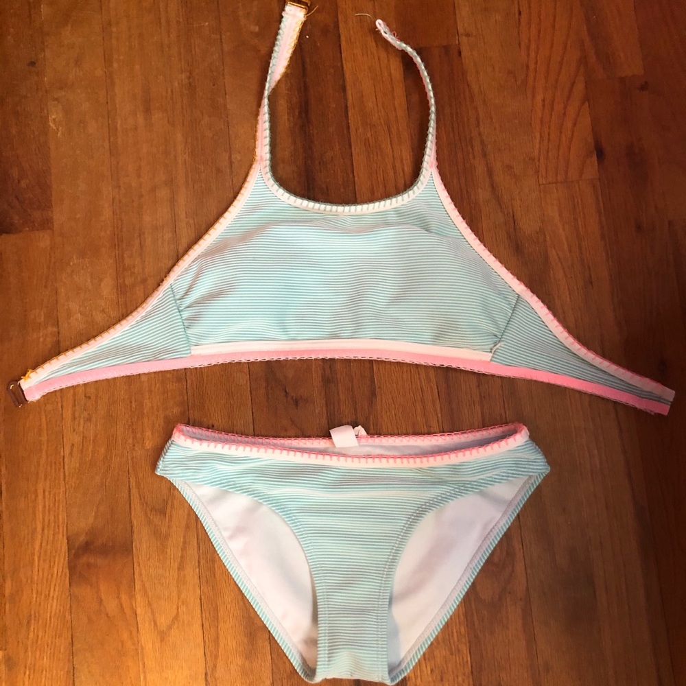 Stripped swimsuit